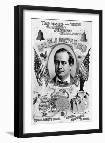 Political Poster for William Jennings Bryan-null-Framed Giclee Print