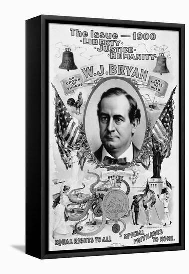 Political Poster for William Jennings Bryan-null-Framed Stretched Canvas