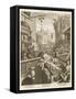 Political Prints Supporting a Ministerial Measure Against the Unlimited Sale of Gin-William Hogarth-Framed Stretched Canvas