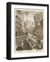 Political Prints Supporting a Ministerial Measure Against the Unlimited Sale of Gin-William Hogarth-Framed Art Print