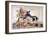 Political Ravishment, or the Old Lady of Threadneedle Street in Danger!, 1797-James Gillray-Framed Giclee Print