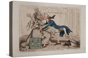 Political Ravishment-James Gillray-Stretched Canvas