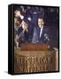 Politician Richard Nixon Waving From Platform at Republican National Convention-John Dominis-Framed Stretched Canvas