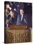Politician Richard Nixon Waving From Platform at Republican National Convention-John Dominis-Stretched Canvas