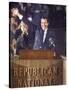 Politician Richard Nixon Waving From Platform at Republican National Convention-John Dominis-Stretched Canvas