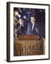 Politician Richard Nixon Waving From Platform at Republican National Convention-John Dominis-Framed Photographic Print