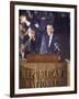 Politician Richard Nixon Waving From Platform at Republican National Convention-John Dominis-Framed Photographic Print