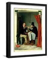 Politics in an Oyster House, 1848-Richard Caton Woodville-Framed Giclee Print