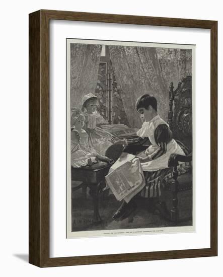 Politics in the Nursery, the Mp's Daughter Addressing the Electors-Alexander M. Rossi-Framed Giclee Print