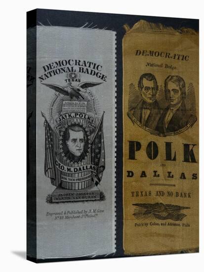 Polk and Dallas Campaign Ribbons-David J. Frent-Stretched Canvas