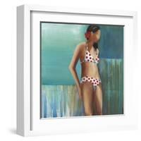 Polka Dot Bikini-Terri Burris-Framed Art Print