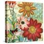 Polka Dot Dahlia-Walter Robertson-Stretched Canvas