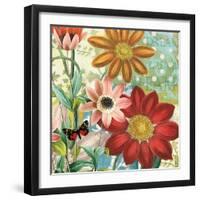 Polka Dot Dahlia-Walter Robertson-Framed Art Print