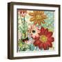 Polka Dot Dahlia-Walter Robertson-Framed Art Print