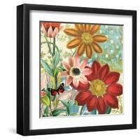 Polka Dot Dahlia-Walter Robertson-Framed Art Print