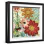 Polka Dot Dahlia-Walter Robertson-Framed Art Print