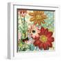 Polka Dot Dahlia-Walter Robertson-Framed Art Print