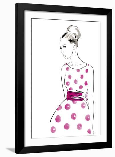 Polka Dot Dress-Johanna Fernihough-Framed Giclee Print