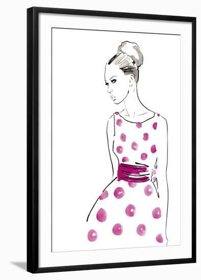 Polka Dot Dress-Johanna Fernihough-Framed Giclee Print