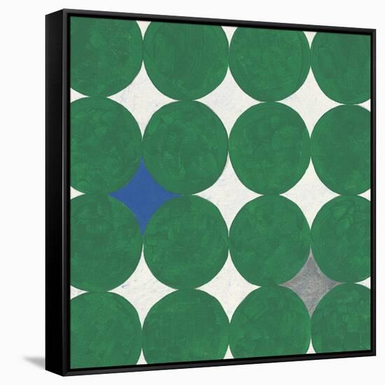 Polka Dot Emerald-Tom Grijalva-Framed Stretched Canvas