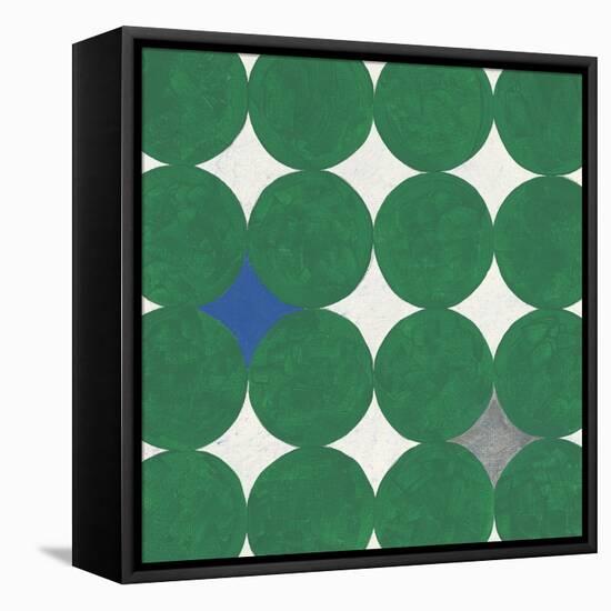 Polka Dot Emerald-Tom Grijalva-Framed Stretched Canvas