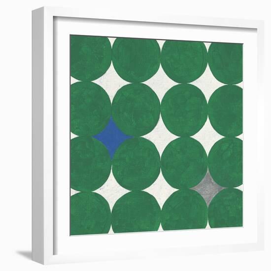 Polka Dot Emerald-Tom Grijalva-Framed Art Print