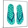 Polka Dot Flip Flops I-Julie DeRice-Mounted Art Print