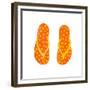 Polka Dot Flip Flops III-Julie DeRice-Framed Premium Giclee Print