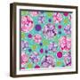 Polka Dot Floral-Bee Sturgis-Framed Art Print