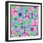 Polka Dot Floral-Bee Sturgis-Framed Art Print