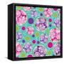 Polka Dot Floral-Bee Sturgis-Framed Stretched Canvas