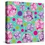 Polka Dot Floral-Bee Sturgis-Stretched Canvas