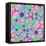 Polka Dot Floral-Bee Sturgis-Framed Stretched Canvas