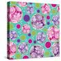 Polka Dot Floral-Bee Sturgis-Stretched Canvas