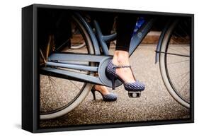 Polka Dot Heels-Erin Berzel-Framed Stretched Canvas