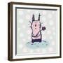 Polka Dot Kitty-Carla Martell-Framed Giclee Print