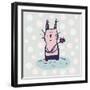 Polka Dot Kitty-Carla Martell-Framed Giclee Print