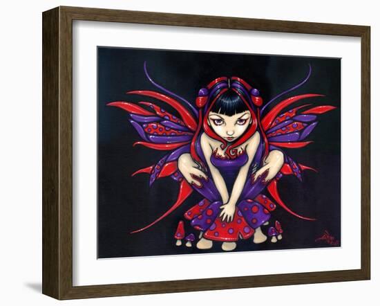 Polka Dot Mushroom Fairy-Jasmine Becket-Griffith-Framed Art Print