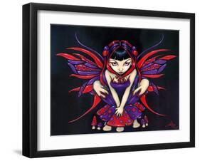 Polka Dot Mushroom Fairy-Jasmine Becket-Griffith-Framed Art Print