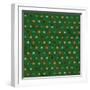 Polka Dot Pattern on Green Background-Swill Klitch-Framed Art Print