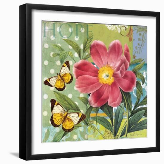 Polka Dot Peony-Walter Robertson-Framed Art Print