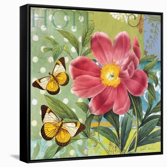 Polka Dot Peony-Walter Robertson-Framed Stretched Canvas