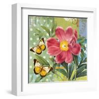 Polka Dot Peony-Walter Robertson-Framed Art Print