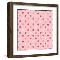 Polka Dots Color 10.Eps-IngaLinder-Framed Art Print