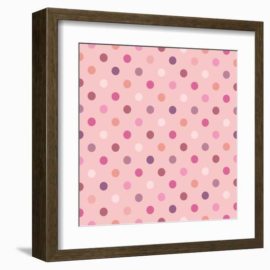 Polka Dots Color 10.Eps-IngaLinder-Framed Art Print