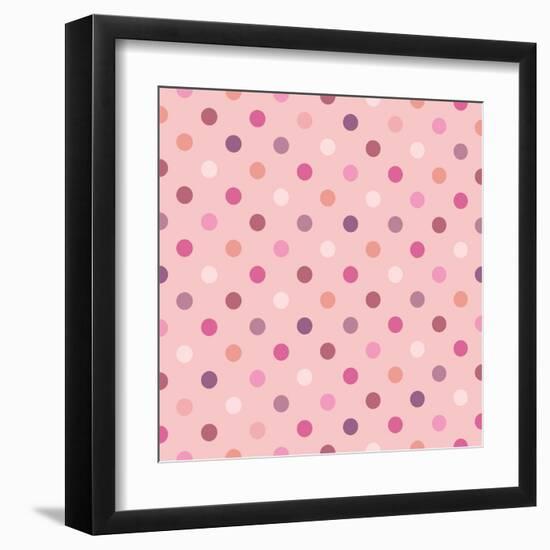 Polka Dots Color 10.Eps-IngaLinder-Framed Art Print