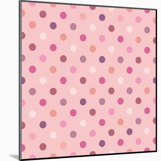 Polka Dots Color 10.Eps-IngaLinder-Mounted Art Print