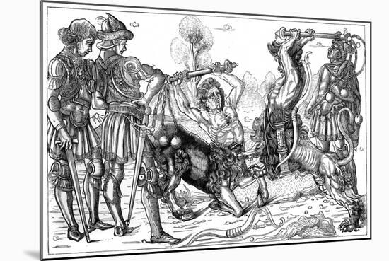 Pollaiuolo's 'Combat of Centaurs, 1882-Antonio Del Pollaiuolo-Mounted Giclee Print