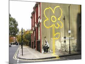 Pollard Street, London (graffiti attributed to Banksy)-null-Mounted Giclee Print