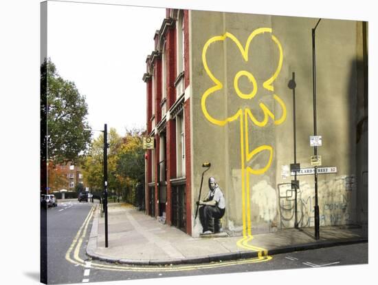 Pollard Street, London (graffiti attributed to Banksy)-null-Stretched Canvas